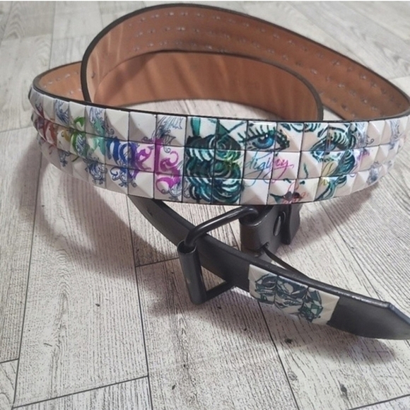 Other - Tile Belt, Black Bonded-Leather 'City of Angels' Size XL